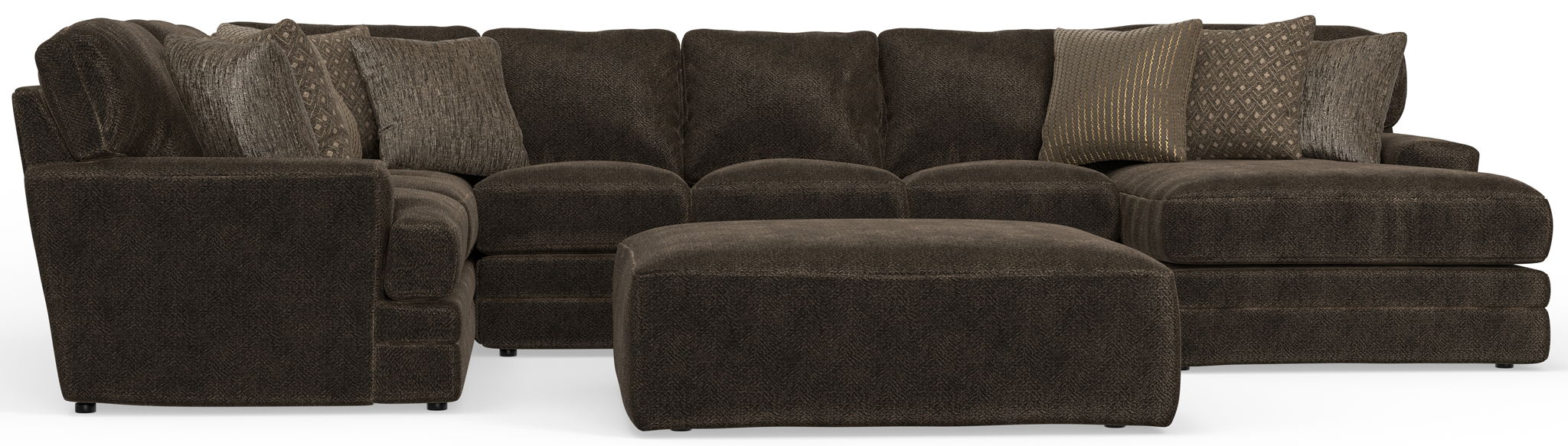 Mammoth - Sectional With Cocktail Ottoman – 2 Piece Living Room Sets by Jackson at Furniture Wholesale Plus , Nashville furniture store
