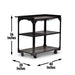 Sherlock - Cart With Casters - Black – Bar Carts by Steve Silver Furniture at Furniture Wholesale Plus , Nashville furniture store
