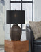 Naareman - Terracotta Table Lamp - Metallic Black – Table Lamps by Signature Design by Ashley® at Furniture Wholesale Plus , Nashville furniture store