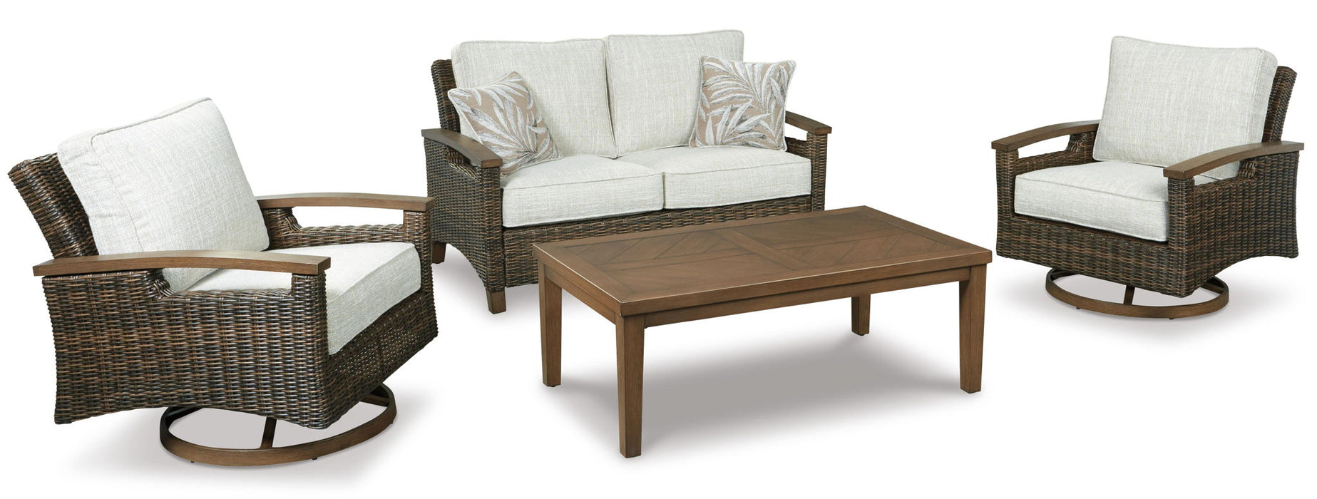 Paradise Trail - Loveseat w/Cushion - Medium Brown – Loveseats by Signature Design by Ashley® at Furniture Wholesale Plus , Nashville furniture store