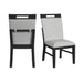 Transcend - Dining Side Chair With Fabric (Set of 2) - Charcoal And Light Gray – Chair Sets by Elements International at Furniture Wholesale Plus , Nashville furniture store