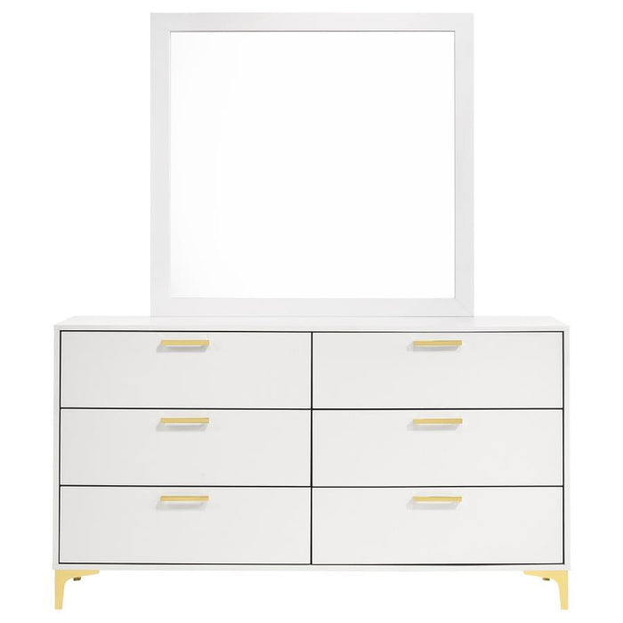 Kendall - 6-Drawer Dresser With Mirror – Dresser & Mirror by CoasterEveryday at Furniture Wholesale Plus , Nashville furniture store