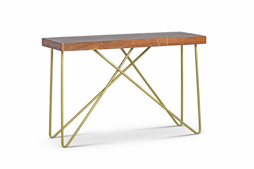 Walter - Brass Inlay Sofa Table - Brown – Sofa Tables by Steve Silver Furniture at Furniture Wholesale Plus , Nashville furniture store