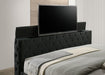 Josephine - Queen Bed With TV Lift - Black – Upholstered Beds by Crown Mark at Furniture Wholesale Plus , Nashville furniture store