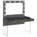 Afshan - 3-Drawer Vanity Set With Lighting - Gray High Gloss – Vanity Sets by CoasterEssence at Furniture Wholesale Plus , Nashville furniture store