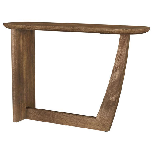 Fletcher - Oval Solid Mango Wood Entryway Console Table - Brown – Console Tables by Coaster Fine Furniture at Furniture Wholesale Plus , Nashville furniture store