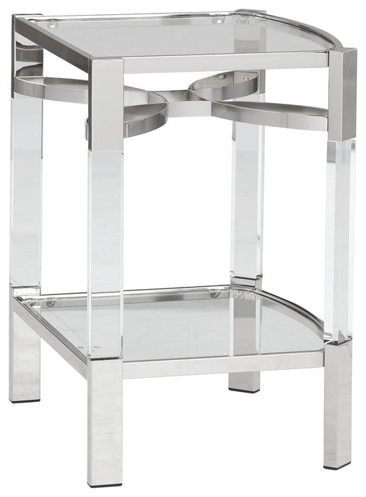 Chaseton - Accent Table - Clear / Silver Finish – Accent Tables by Signature Design by Ashley® at Furniture Wholesale Plus , Nashville furniture store