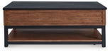 Kallari - Lift Top Cocktail Table - Warm Brown / Black – Cocktail Tables by Signature Design by Ashley® at Furniture Wholesale Plus , Nashville furniture store