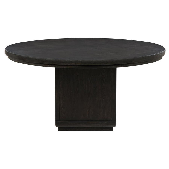 Leandro - 60" Round Dining Table - Burnished Black – Dining Tables by Coaster Fine Furniture at Furniture Wholesale Plus , Nashville furniture store