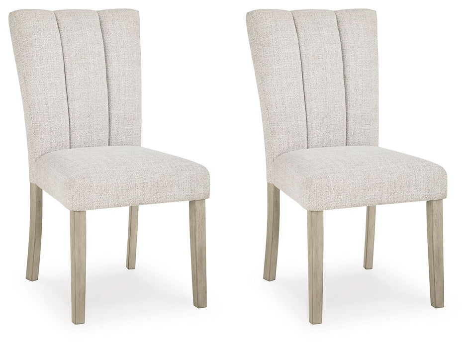 Larawyn - Dining Upholstered Side Chair (Set of 2) - Bisque – Chair Sets by Signature Design by Ashley® at Furniture Wholesale Plus , Nashville furniture store