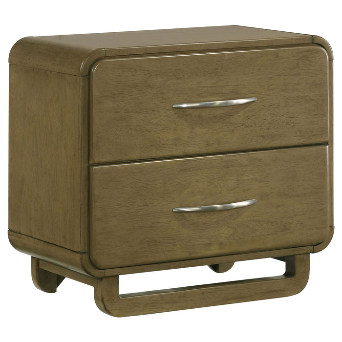 Amsbury - 2-Drawer Nightstand Bedside Table - Nutmeg – Accent Nightstands by Coaster Fine Furniture at Furniture Wholesale Plus , Nashville furniture store