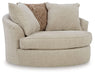 Steelwater Retreat - Oversized Swivel Accent Chair - Latte – Swivel Chairs by Benchcraft® at Furniture Wholesale Plus , Nashville furniture store