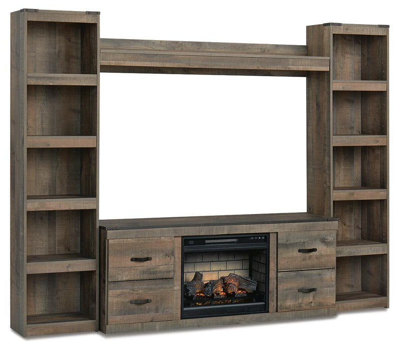 Trinell - 4-Piece Entertainment Center With 60" TV Stand – Entertainment Centers by Signature Design by Ashley® at Furniture Wholesale Plus , Nashville furniture store