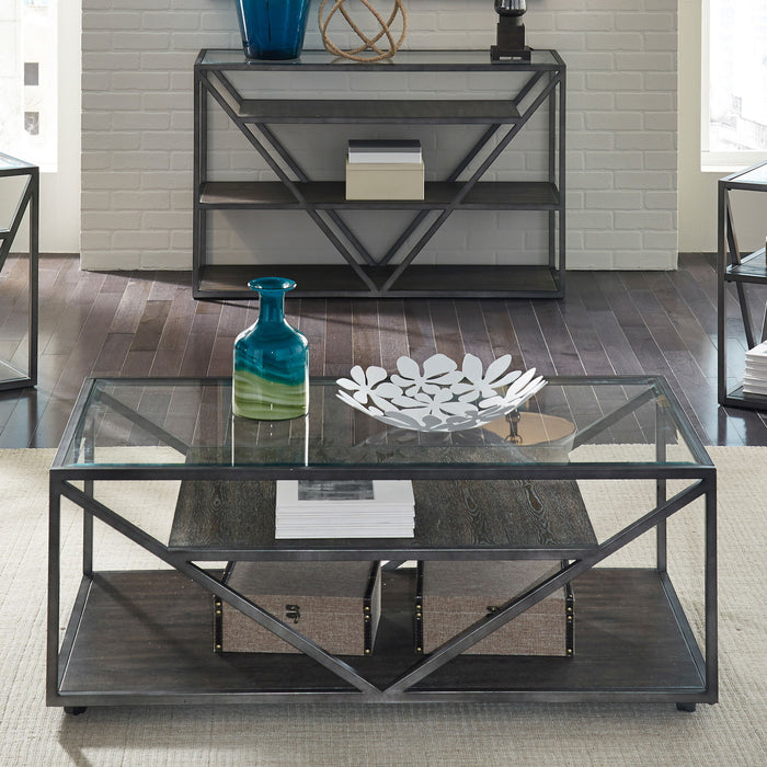 Arista - 3 Piece Table Set (1 Cocktail 2 End Tables) - Cobblestone Brown / Gray Dusty – Table Sets by Liberty Furniture at Furniture Wholesale Plus , Nashville furniture store