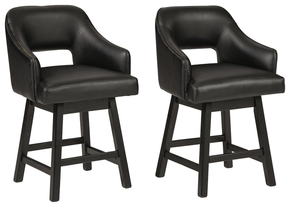 Tallenger - Upholstered Swivel Barstool (Set of 2) – Stool Sets by Signature Design by Ashley® at Furniture Wholesale Plus , Nashville furniture store