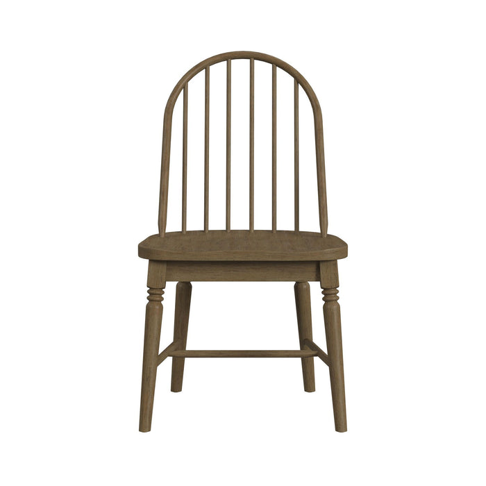 Heritage - Windsor Side Chair (Set of 2) With Leveler - Oak Brown – Chair Sets by Elements International at Furniture Wholesale Plus , Nashville furniture store
