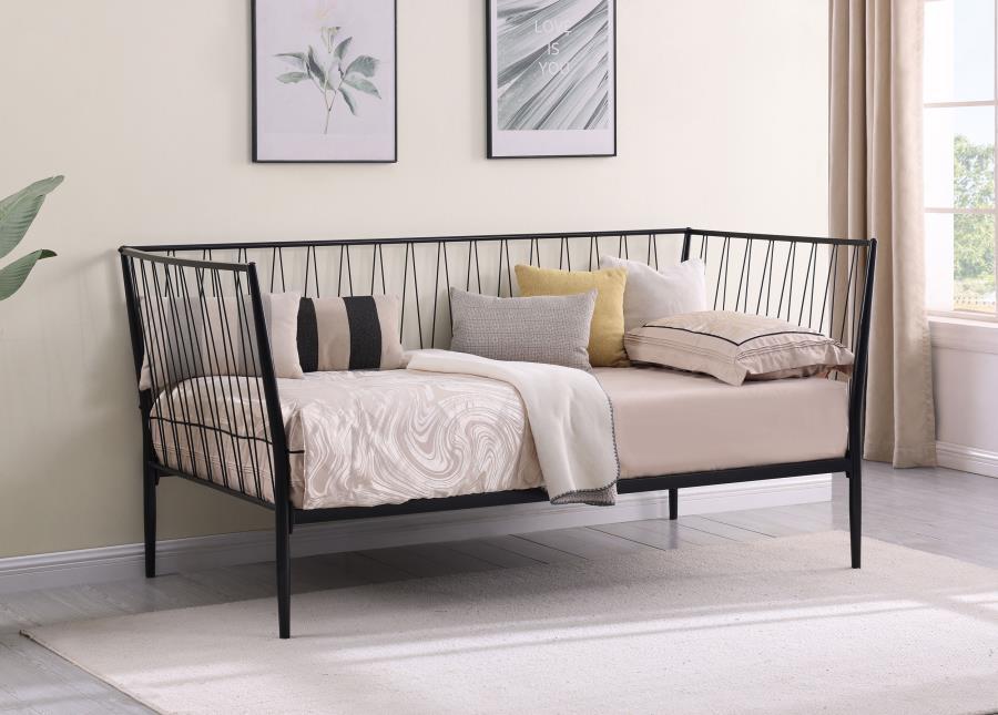 Richland - Metal Twin Daybed Bed Frame - Matte Black – Daybeds by Coaster Fine Furniture at Furniture Wholesale Plus , Nashville furniture store