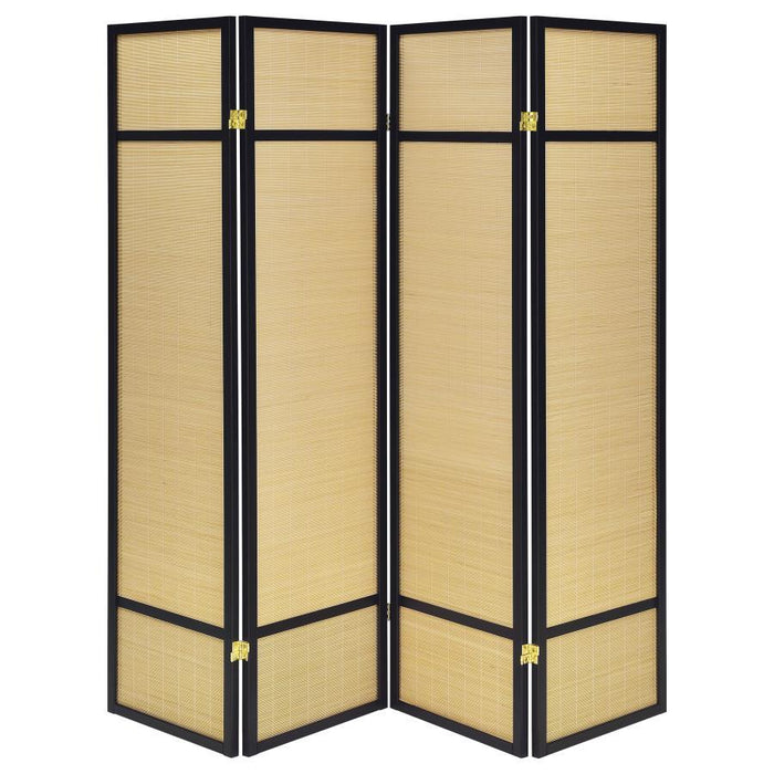 Pearce - 4-Panel Bamboo Room Divider Folding Screen - Natural - Premium Room Dividers from Coaster Fine Furniture - Just $179! Shop now at Furniture Wholesale Plus  We are the best furniture store in Nashville, Hendersonville, Goodlettsville, Madison, Antioch, Mount Juliet, Lebanon, Gallatin, Springfield, Murfreesboro, Franklin, Brentwood