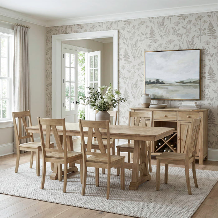 Lindsey Farm - Trestle Table Set – 5 Piece Dining Room Sets by Liberty Furniture at Furniture Wholesale Plus , Nashville furniture store