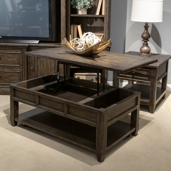 Paradise Valley - Lift Top Cocktail Table - Saddle Brown – Cocktail Tables by Liberty Furniture at Furniture Wholesale Plus , Nashville furniture store