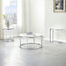 Echo - White Marble Top Chairside Table - White – Chair Side Tables by Steve Silver Furniture at Furniture Wholesale Plus , Nashville furniture store