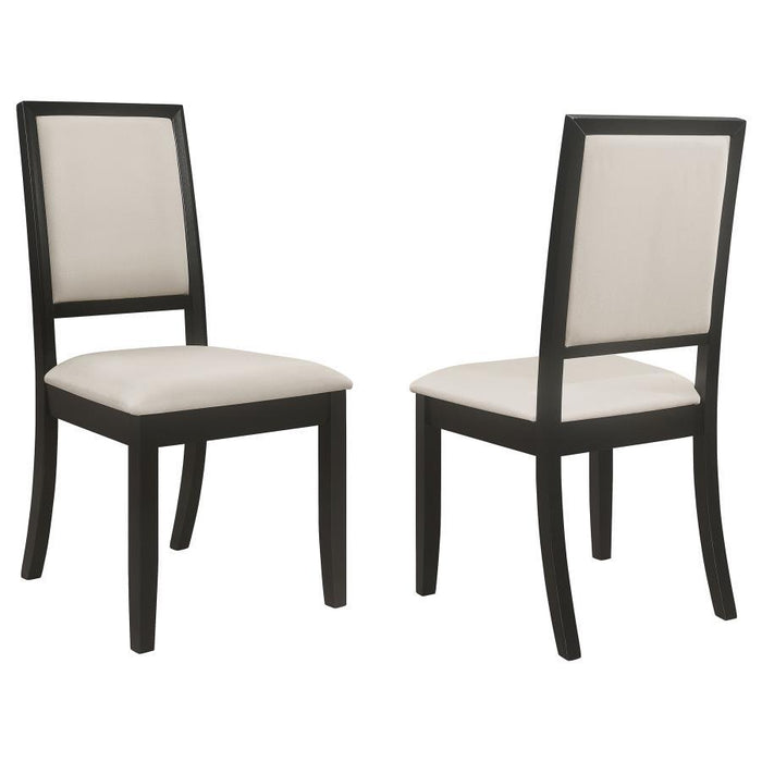 Louise - Upholstered Wood Dining Side Chairs (Set of 2) - Black – Chair Sets by CoasterEveryday at Furniture Wholesale Plus , Nashville furniture store