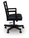 Wildenauer - Brown / Black - Home Office Swivel Desk Chair - Premium Swivel Chairs from Signature Design by Ashley® - Just $278! Shop now at Furniture Wholesale Plus  We are the best furniture store in Nashville, Hendersonville, Goodlettsville, Madison, Antioch, Mount Juliet, Lebanon, Gallatin, Springfield, Murfreesboro, Franklin, Brentwood