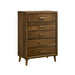 Malibu - 5-Drawer Chest - Walnut – Accent Chests by Elements International at Furniture Wholesale Plus , Nashville furniture store