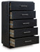 Rowanbeck - Five Drawer Chest - Black – Accent Chests by Signature Design by Ashley® at Furniture Wholesale Plus , Nashville furniture store