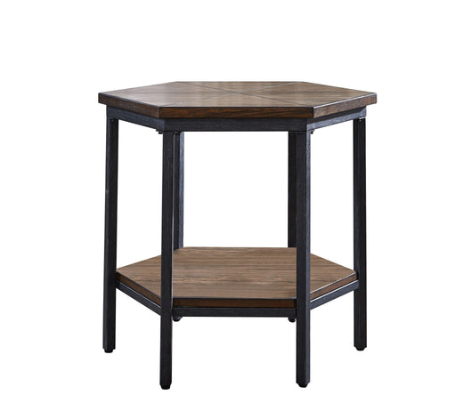 Ultimo - Hexagon End Table - Brown – End Tables by Steve Silver Furniture at Furniture Wholesale Plus , Nashville furniture store