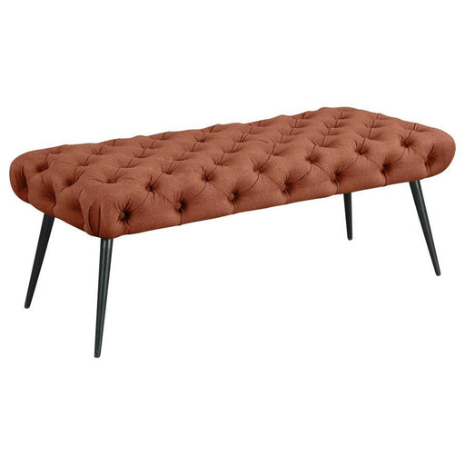 Ella - Upholstered Tufted Bench Metal Legs – Upholstered Benches by Coaster Fine Furniture at Furniture Wholesale Plus , Nashville furniture store