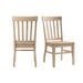 Lakeview - Slat Back Side Chair (Set of 2) - Natural Finish – Chair Sets by Elements International at Furniture Wholesale Plus , Nashville furniture store