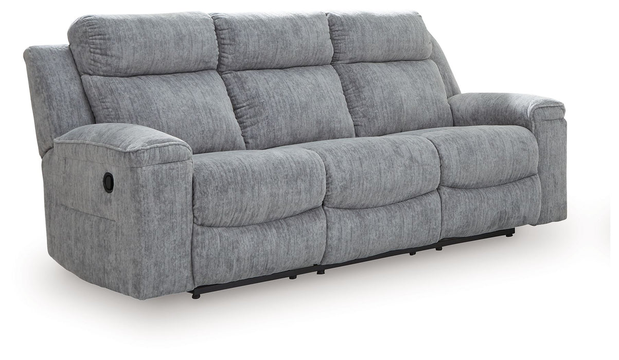 Buntington - Reclining Sofa - Pewter – Reclining Sofas by Benchcraft® at Furniture Wholesale Plus , Nashville furniture store