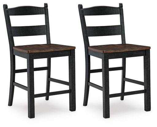 Valebeck - Black / Brown - Barstool (Set of 2) - Premium Stool Sets from Signature Design by Ashley® - Just $268! Shop now at Furniture Wholesale Plus  We are the best furniture store in Nashville, Hendersonville, Goodlettsville, Madison, Antioch, Mount Juliet, Lebanon, Gallatin, Springfield, Murfreesboro, Franklin, Brentwood