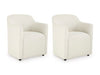 Radkin - Dining Upholstered Arm Chair (Set of 2) - Off White – Chair Sets by Signature Design by Ashley® at Furniture Wholesale Plus , Nashville furniture store