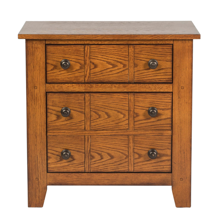 Grandpas Cabin - Nightstand - Aged Oak – Accent Nightstands by Liberty Furniture at Furniture Wholesale Plus , Nashville furniture store