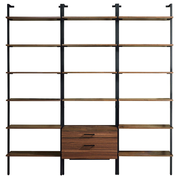 Owens - 3 Piece Wall Mounted Bookshelf Set - Walnut - Premium 3 Piece Home Office Sets from Coaster Fine Furniture - Just $1079! Shop now at Furniture Wholesale Plus  We are the best furniture store in Nashville, Hendersonville, Goodlettsville, Madison, Antioch, Mount Juliet, Lebanon, Gallatin, Springfield, Murfreesboro, Franklin, Brentwood