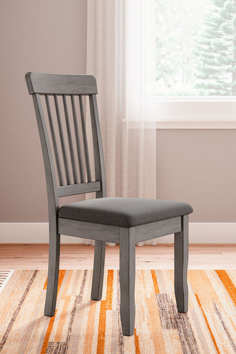 Shullden - Dining Room Side Chair (Set of 2) - Gray – Chair Sets by Signature Design by Ashley® at Furniture Wholesale Plus , Nashville furniture store