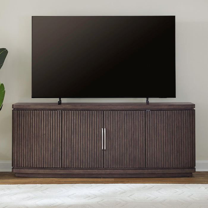 Cascade Falls - 82" TV Console - Satin Espresso – TV Stands by Liberty Furniture at Furniture Wholesale Plus , Nashville furniture store