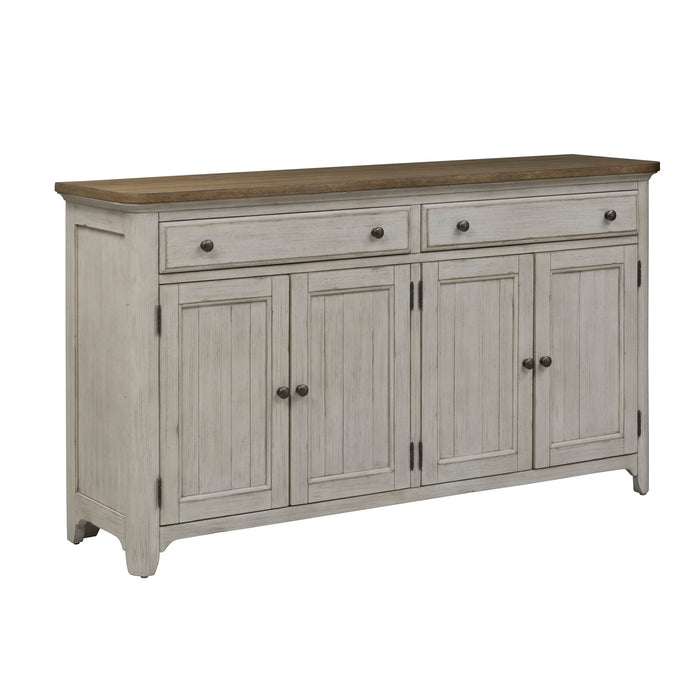 Farmhouse Reimagined - Server - Antique White / Chestnut Tops – Servers by Liberty Furniture at Furniture Wholesale Plus , Nashville furniture store