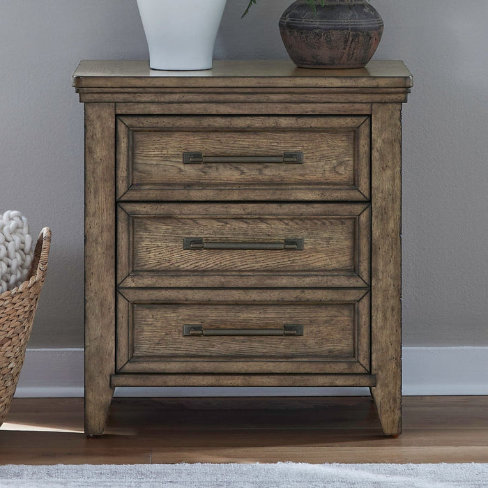 Carolina Park - Nightstand With Charging Station - Amber Brown – Nightstands w/ Charging Stations by Liberty Furniture at Furniture Wholesale Plus , Nashville furniture store