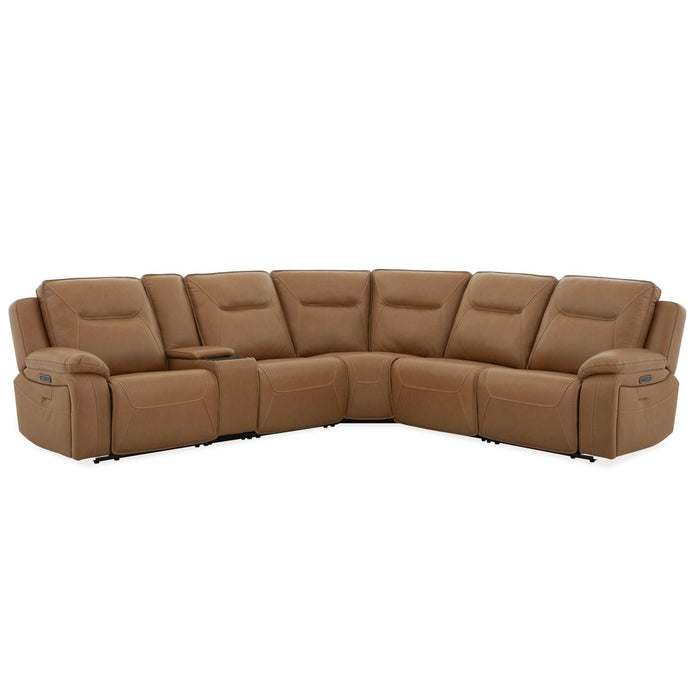 Callihan - 6 Piece Sectional - York Butternut – Reclining Sectionals by Liberty Furniture at Furniture Wholesale Plus , Nashville furniture store