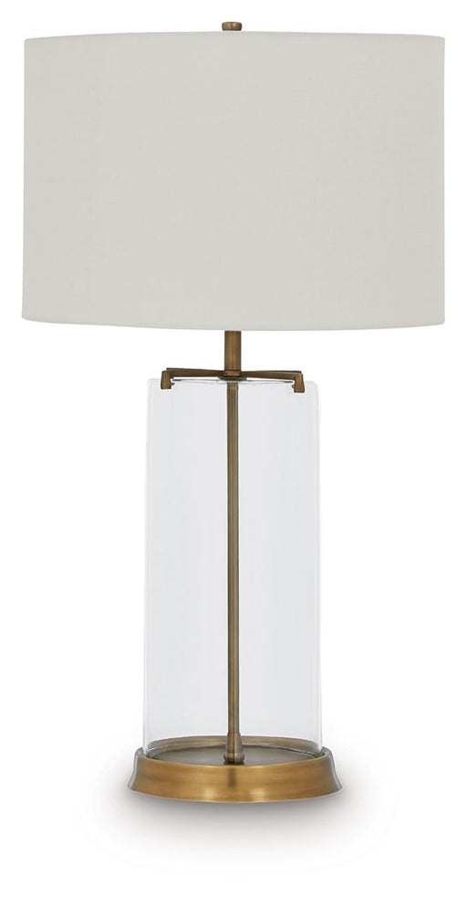 Gizeh - Glass Table Lamp - Clear / Gold Finish – Table Lamps by Signature Design by Ashley® at Furniture Wholesale Plus , Nashville furniture store