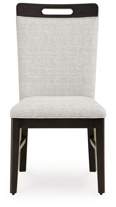 Neymorton - Dining Upholstered Side Chair (Set of 2) - Light Gray / Brown – Chair Sets by Signature Design by Ashley® at Furniture Wholesale Plus , Nashville furniture store
