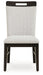 Neymorton - Dining Upholstered Side Chair (Set of 2) - Light Gray / Brown – Chair Sets by Signature Design by Ashley® at Furniture Wholesale Plus , Nashville furniture store
