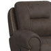 Topeka - Loveseat With Console, Hidden Cups - Rocky Brown – Reclining Loveseats by Elements International at Furniture Wholesale Plus , Nashville furniture store