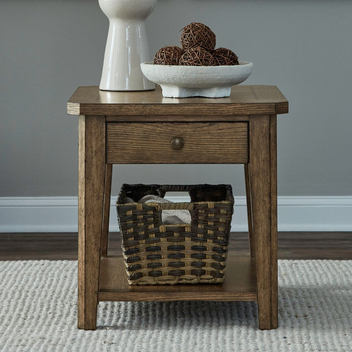 Carolina Park - End Table - Amber Brown – End Tables by Liberty Furniture at Furniture Wholesale Plus , Nashville furniture store