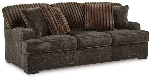 Aylesworth - Sofa - Chocolate – Stationary Sofas by Benchcraft® at Furniture Wholesale Plus , Nashville furniture store