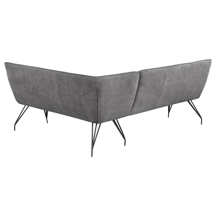 Dodson - Fabric Upholstered L-Shaped Nook Dining Bench – Upholstered Benches by Coaster Fine Furniture at Furniture Wholesale Plus , Nashville furniture store