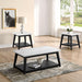Vida - 3 Piece Table Set - Black – Table Sets by Steve Silver Furniture at Furniture Wholesale Plus , Nashville furniture store